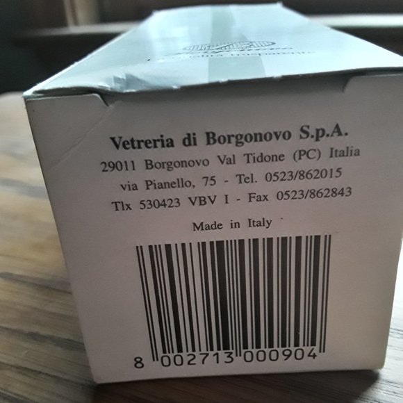 Vintage Borgonovo Milano 15 Cut Glass Footed 6" Bud Vase - Made in Italy- NIB - Picture 5 of 5